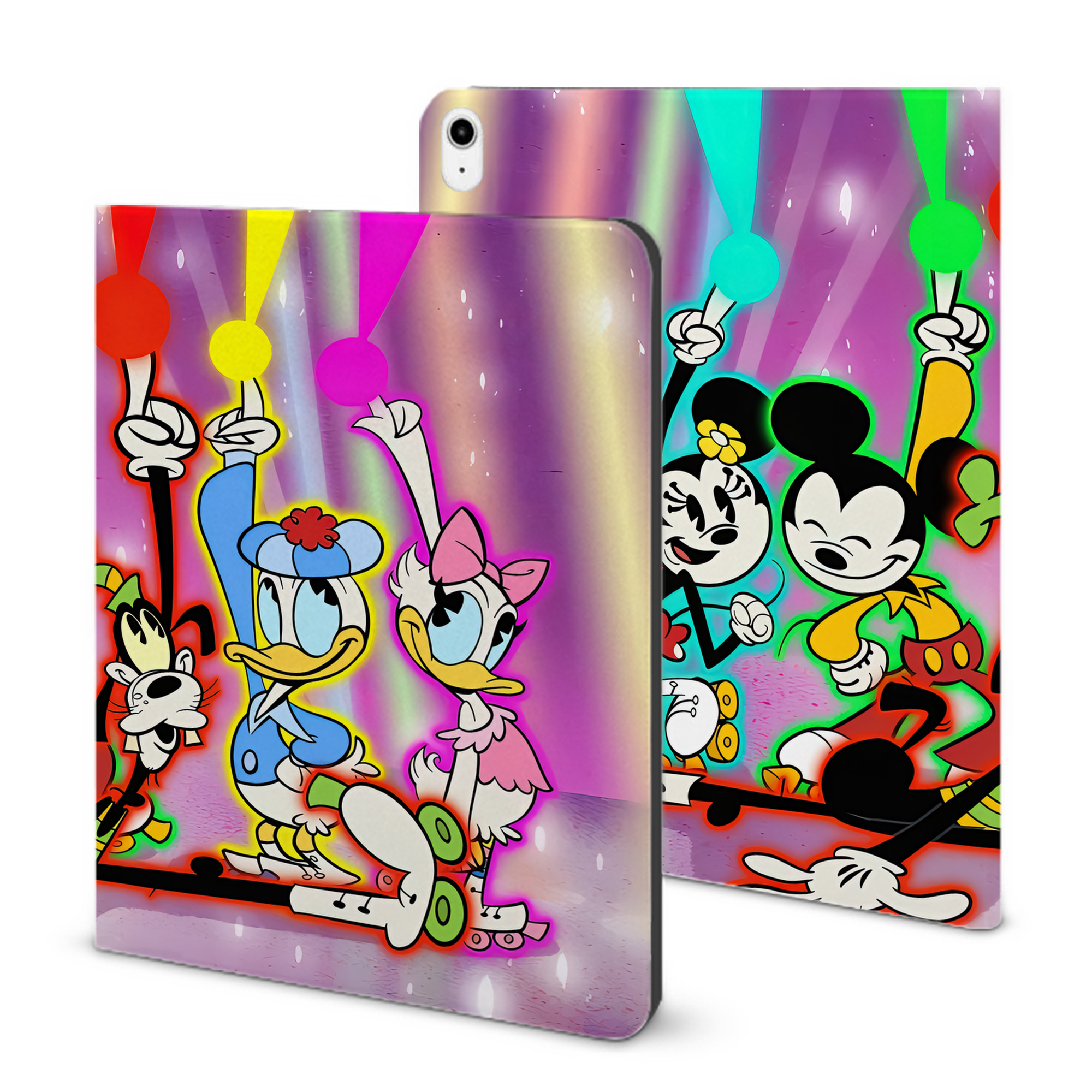 （画像用） ミッキーマウス Mickey Mouse IPadケース ペンホルダー付き ブックスタイルデザイン